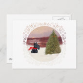 Scottish Terrier in Wintertime Briefkaart (Voorkant / Achterkant)