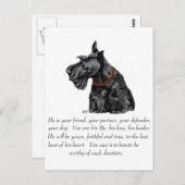 Scottish Terrier Keepomwille - MALE Dog Briefkaart (Voorkant / Achterkant)