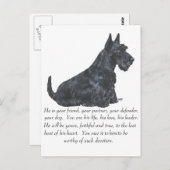 Scottish Terrier Keepomwille - MALE Dog Briefkaart (Voorkant / Achterkant)