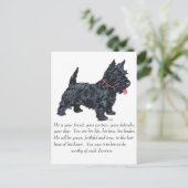 Scottish Terrier Keepomwille - MALE Dog Briefkaart (Staand voorkant)