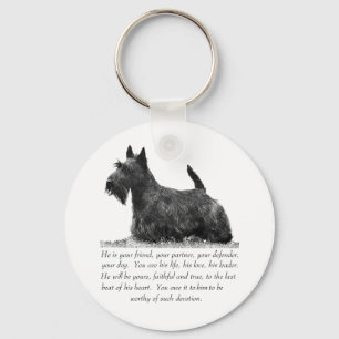 Scottish Terrier Keepomwille - MALE Dog Sleutelhanger