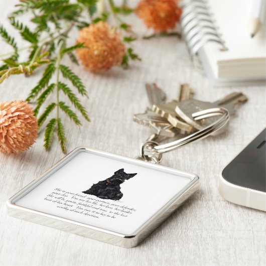 Scottish Terrier Keepomwille - VROUW Sleutelhanger (Zijkant)