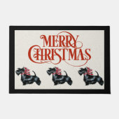 Scottish Terrier kerstdeur Mat (Voorkant)