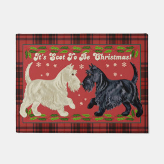Scottish Terrier kerstmat Deurmat