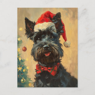 Scottish Terrier Kerstmis Briefkaart