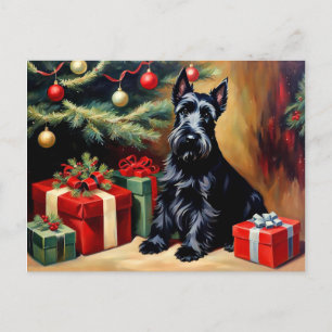 Scottish Terrier Kerstmis Briefkaart