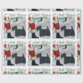Scottish Terrier Kerstmis Cadeaupapier (Vlak)
