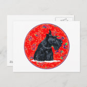Scottish Terrier Kerstmis Feestdagenkaart (Voorkant / Achterkant)