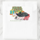 Scottish Terrier Kerstmis Nap Rechthoekige Sticker (Tas)
