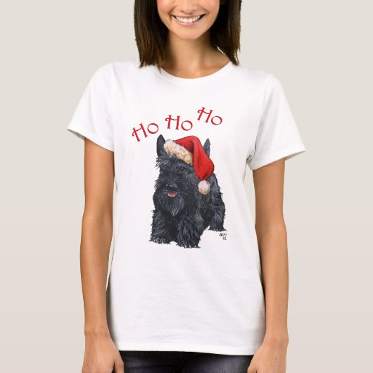 Scottish Terrier Kerstmis T-shirt (Voorkant)