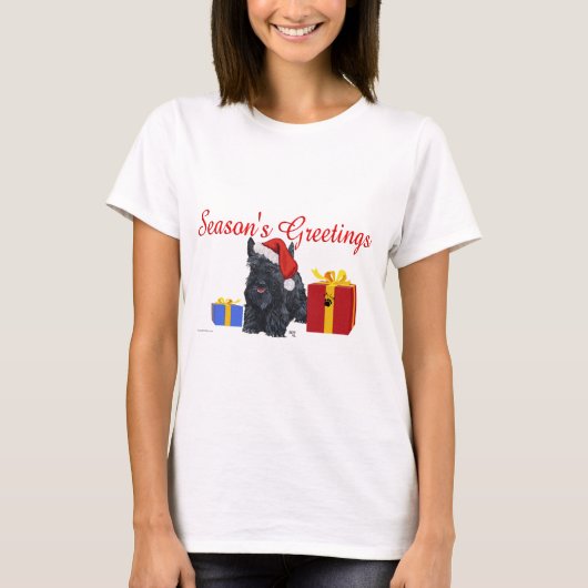 Scottish Terrier Kerstmis T-shirt (Voorkant)