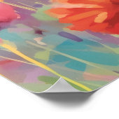 Scottish Terrier kleurrijke waterverf kunstwerk Poster (Hoek)