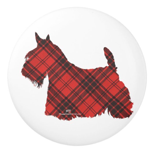 Scottish Terrier Knobs Keramische Knop (Voorkant)