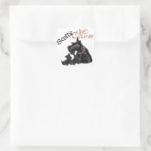 Scottish Terrier Mam & Pups Vierkante Sticker (Tas)