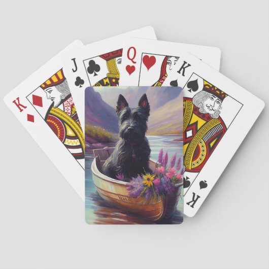 Scottish Terrier op een peddel: Een Schilderachtig Pokerkaarten (Achterkant)