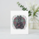 Scottish Terrier op Tartan Briefkaart (Staand voorkant)