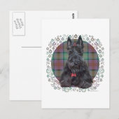 Scottish Terrier op Tartan Briefkaart (Voorkant / Achterkant)