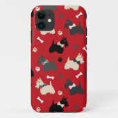 Scottish Terrier Paws and Botten Red Case-Mate iPhone Case (Achterkant)