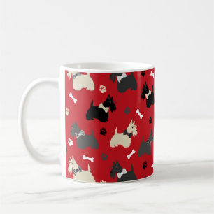 Scottish Terrier Paws and Botten Red Koffiemok