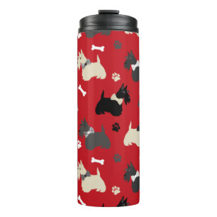 Scottish Terrier Paws and Botten Red Thermosbeker
