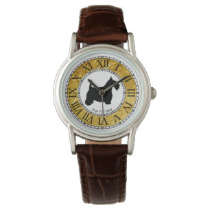 Scottish Terrier Personalize Horloge