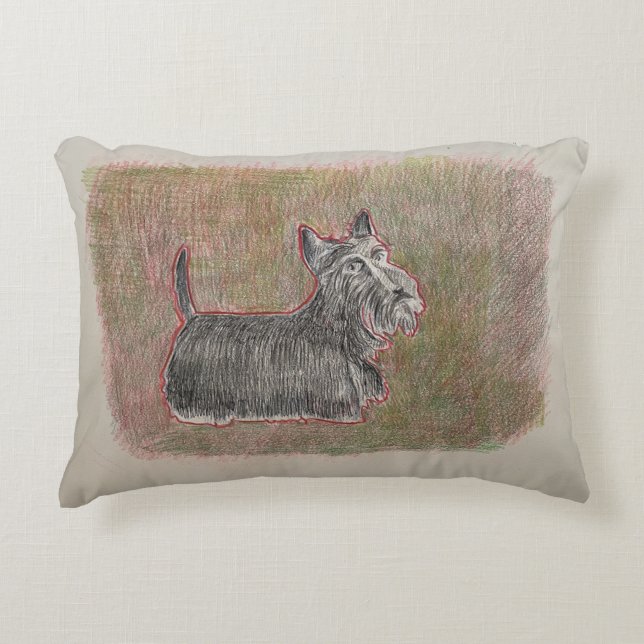 Scottish Terrier Pillow Accent Kussen (Voorkant)