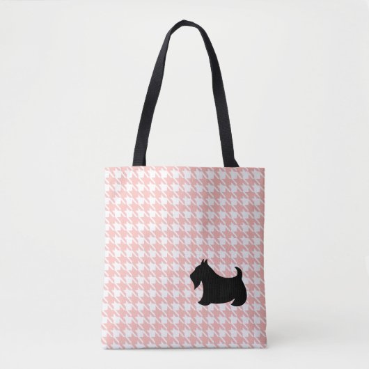 Scottish Terrier Pink Canvas tas (Voorkant)