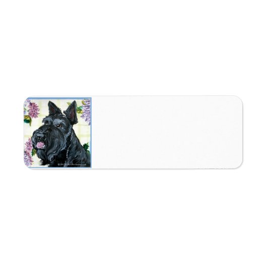 Scottish Terrier Portrait Etiket (Voorkant)
