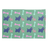 Scottish Terrier Puppy Botten Light Green PillowC Kussensloop (Achterkant)