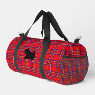 Scottish Terrier Red Plaid Duffel Bag Gift Plunjezak