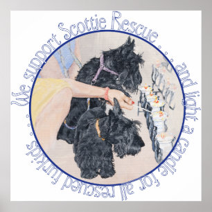 Scottish Terrier Rescue Poster
