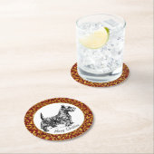 Scottish Terrier Ronde Kartonnen Onderzetter (Insitu)