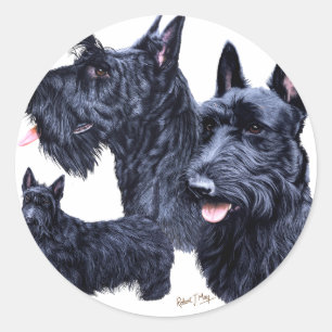 Scottish Terrier Ronde Sticker