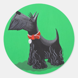 Scottish Terrier Ronde Sticker