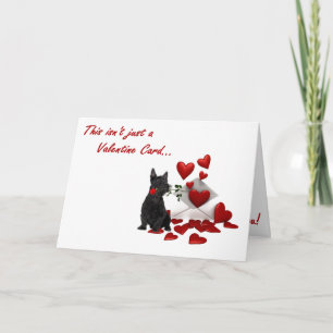 Scottish Terrier Roos and Hearts Valentijn Feestdagen Kaart