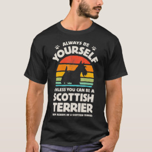 Scottish Terrier Scottie altijd wees jezelf Retro T-shirt
