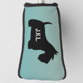 Scottish Terrier Scottie Dog Custom Naam Initialen Golfheadcover (Draai 90)