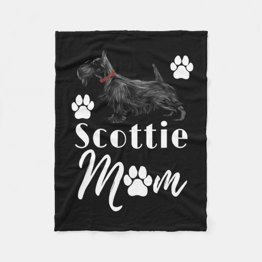 Scottish Terrier Scottie Dog mama Fleece Deken (Voorkant)