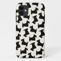 Scottish Terrier Scottie Dog Pattern Black