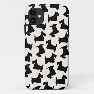 Scottish Terrier Scottie Dog Pattern Black iPhone 11 Hoesje