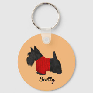 Scottish Terrier (Scotty Dog) in Sweater Sleutelhanger
