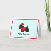 Scottish Terrier (Scotty Dog) Kerstmis Kaart (Voorkant)