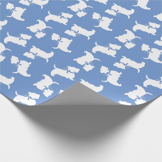 Scottish Terrier Scotty Dog Puppy Scottie Cadeaupapier (Hoek)