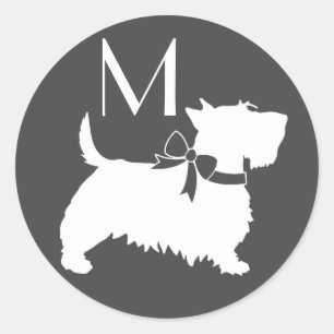 Scottish Terrier Scotty Dog Puppy Scottie Classic Ronde Sticker