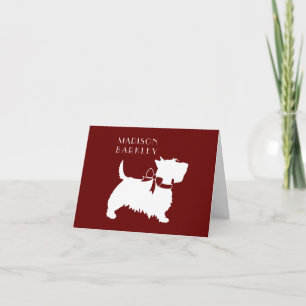 Scottish Terrier Scotty Dog Puppy Scottie Note Car Notitiekaartje