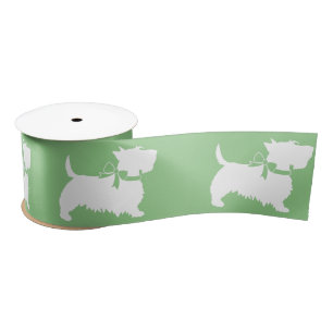 Scottish Terrier Scotty Dog Puppy Scottie Satin Ri Lint