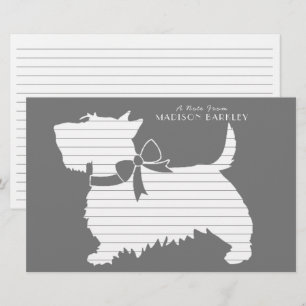 Scottish Terrier Scotty Dog Puppy Scottie Statione Briefpapier