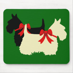 Scottish Terrier/shiers silhouette, Island green Muismat