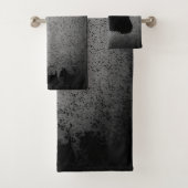 Scottish Terrier, silhouette noire, argent granit (En situation)