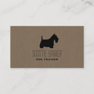 Scottish Terrier Silhouette   Scottie Dog Visitekaartje